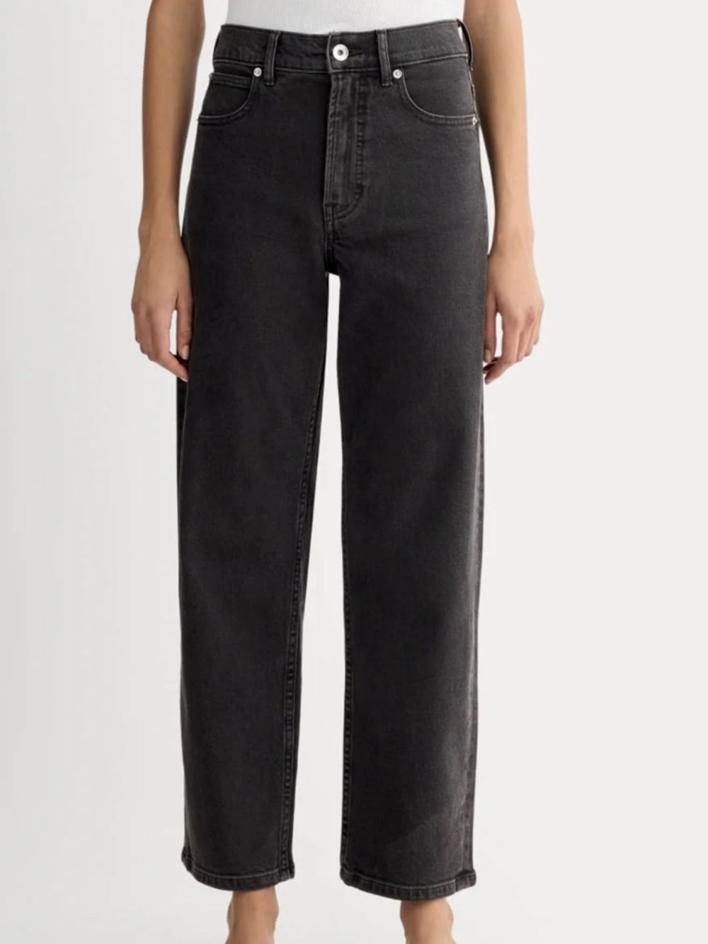 Everlane Way-High Black High-Rise Curvy Jeans Organic Cotton Size 28